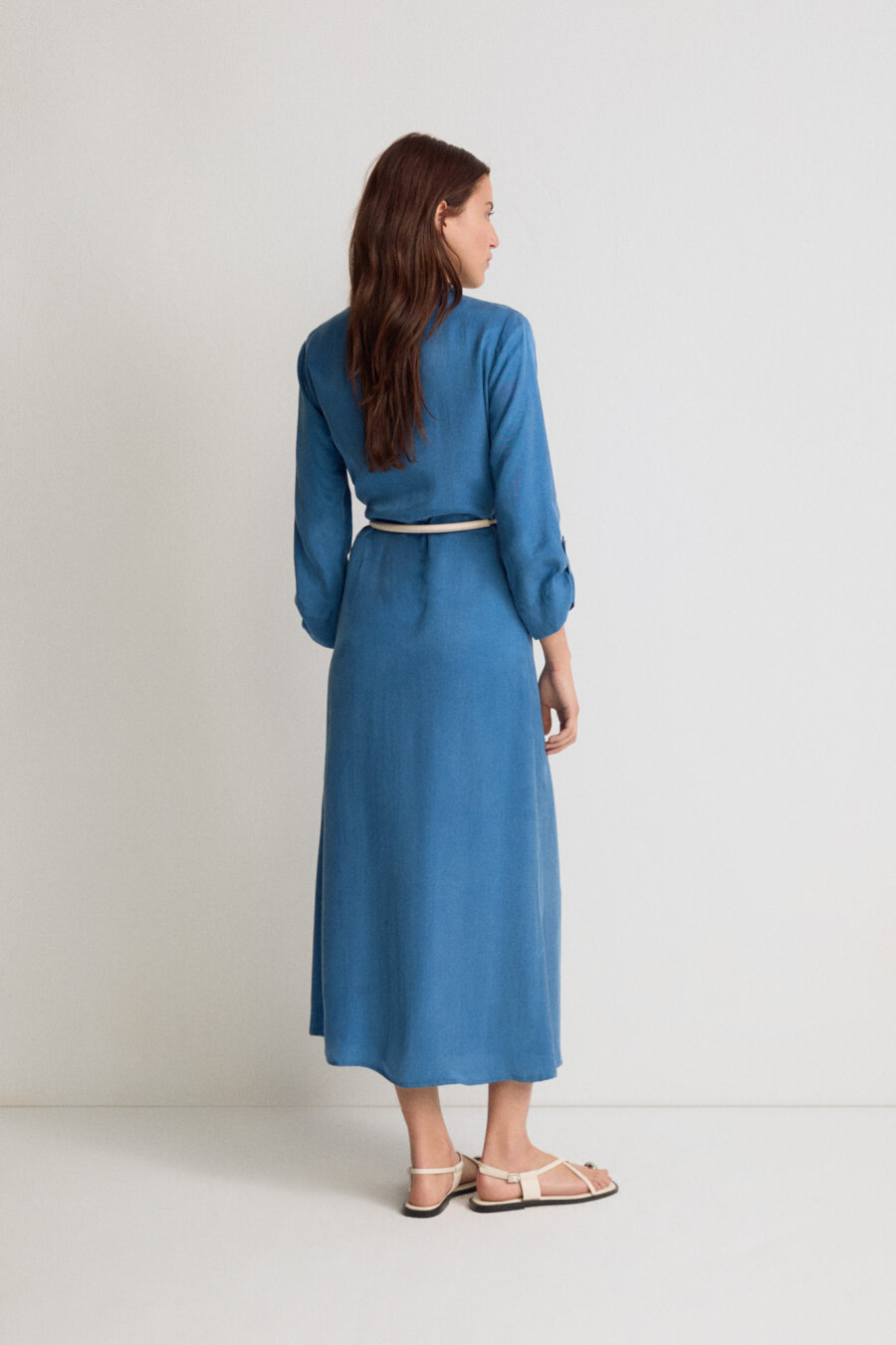 Belted Lyocell Shirt Dress - 2