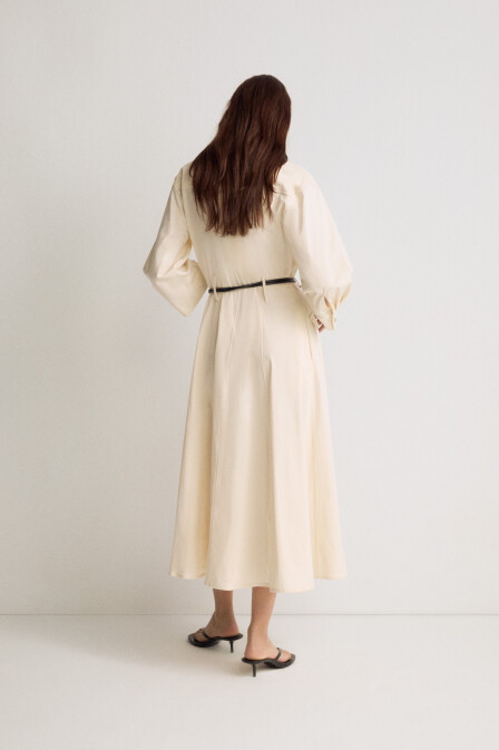 Belted Shirt Dress - 3