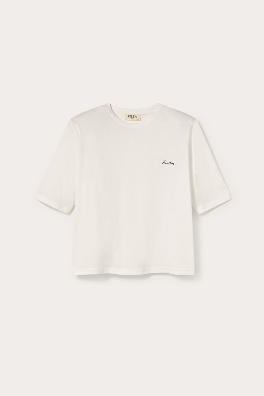 Beyaz Nakış Detaylı Vatkalı Tshirt - 2