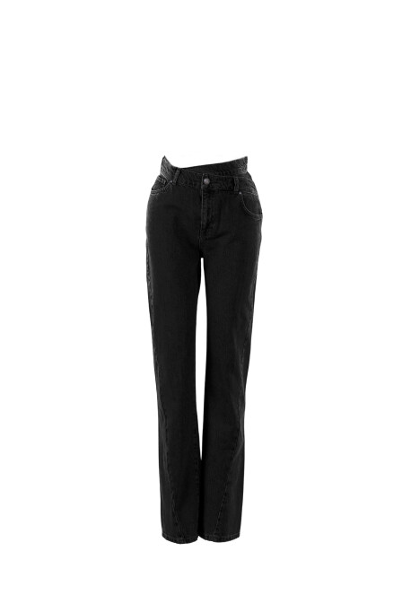 Black Denim Trousers - 1