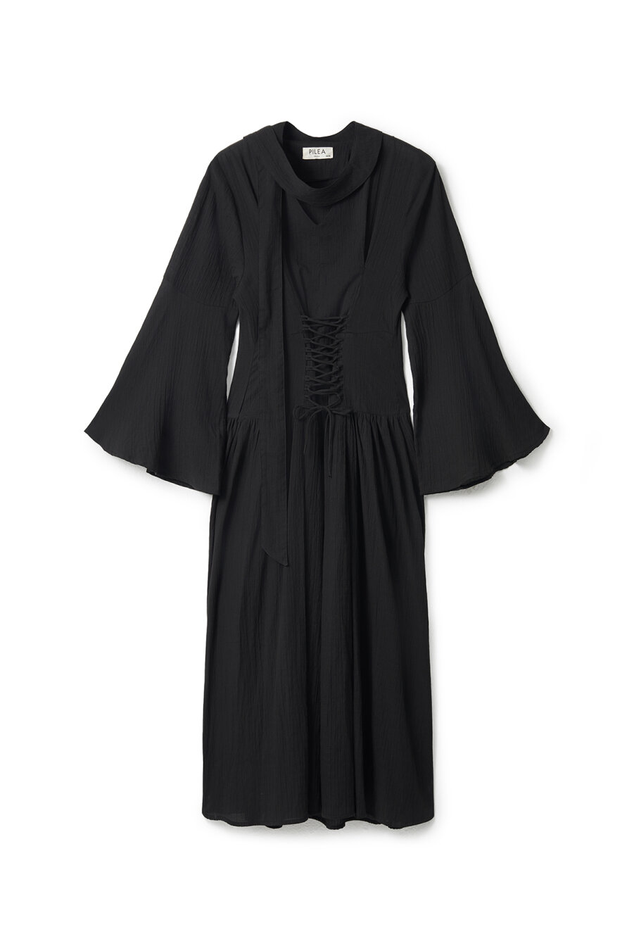 Black Dress with Adjustable Waist Corset - 6