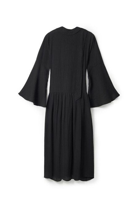 Black Dress with Adjustable Waist Corset - 7