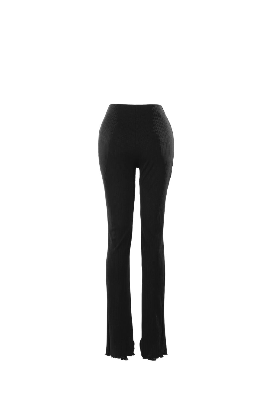 Black Pleated Knitted Trousers - 3