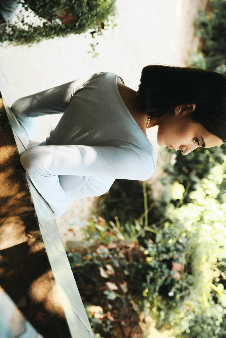 Blue Asymmetrical Blouse - 1