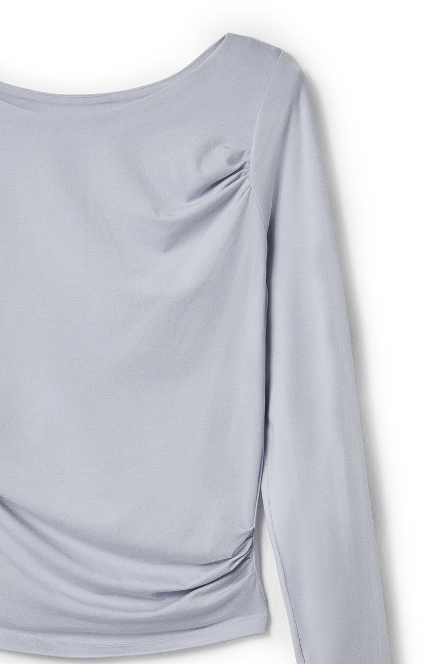 Blue Asymmetrical Blouse - 7