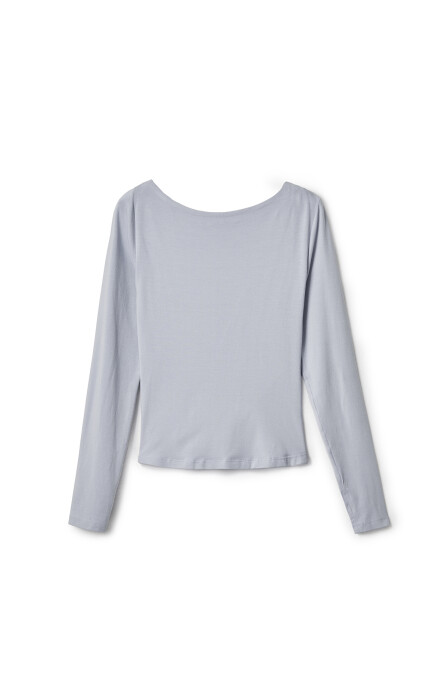 Blue Asymmetrical Blouse - 8