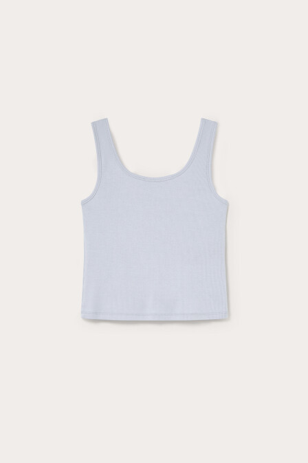 Blue Embroidered Detailed Sleeveless Tank Top - 3