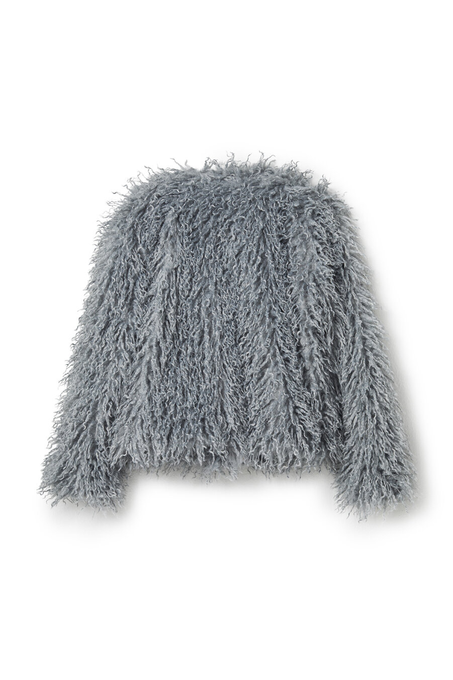 Blue Faux Fur Short Jacket - 7