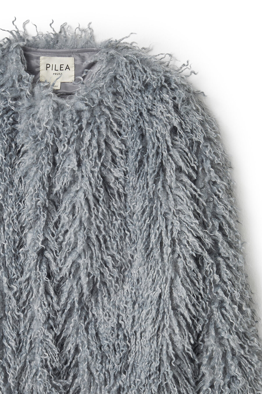 Blue Faux Fur Short Jacket - 8
