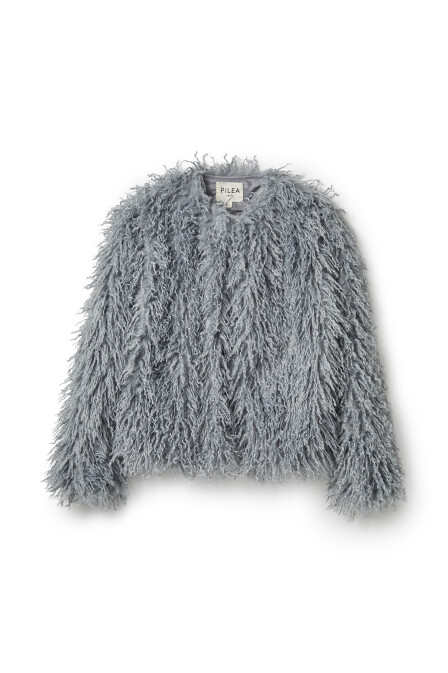 Blue Faux Fur Short Jacket - 6