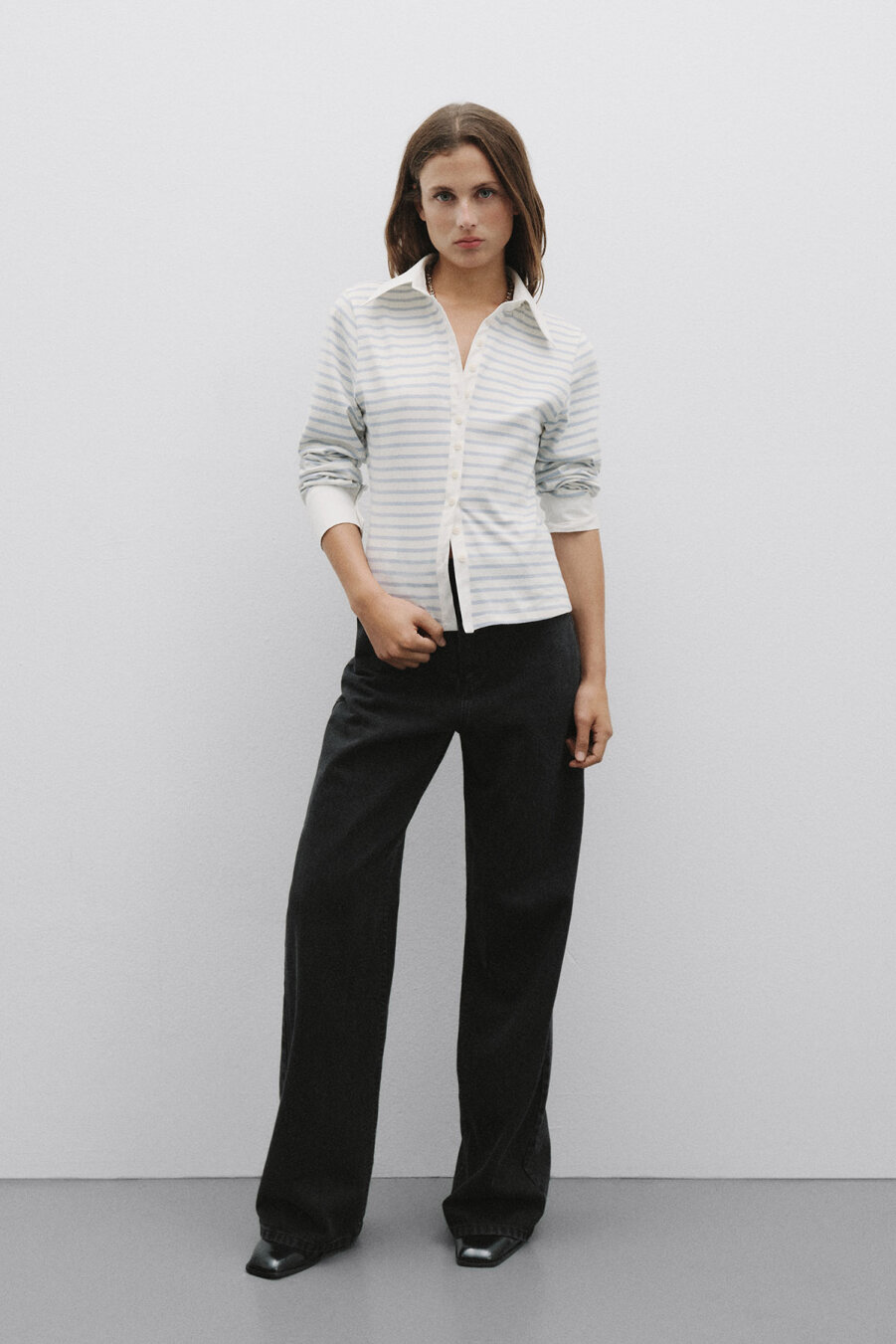 Blue Striped Fit Shirt - 3
