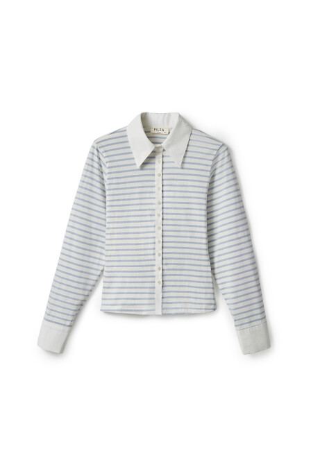 Blue Striped Fit Shirt - 5