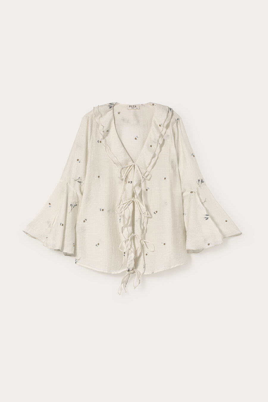 Briella Volanlı Bağlamalı Gömlek - 2