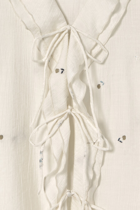 Briella Volanlı Bağlamalı Gömlek - 4