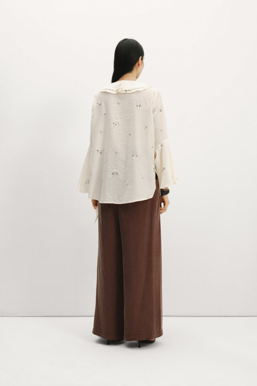 Briella Volanlı Bağlamalı Gömlek - 7