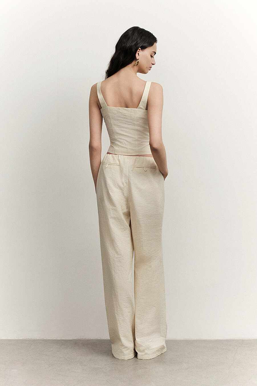 Brigite Waist-Gathered Flowy Pants - 5