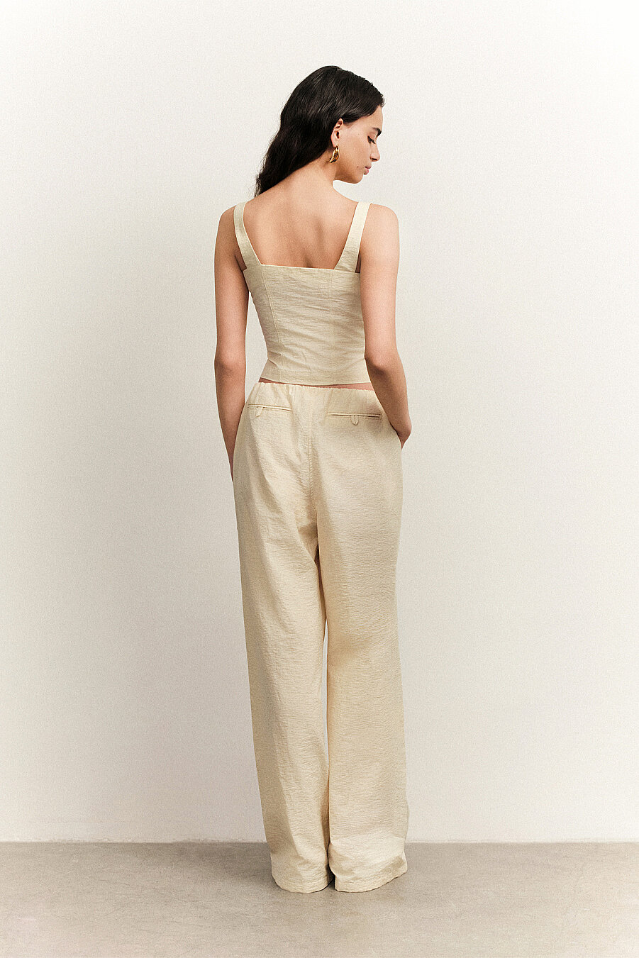 Brigite Waist-Gathered Flowy Pants - 4