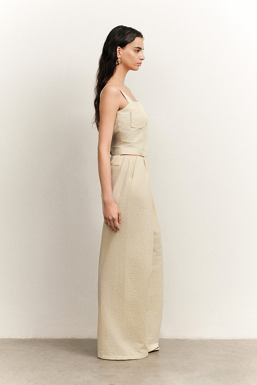 Brigite Waist-Gathered Flowy Pants - 5