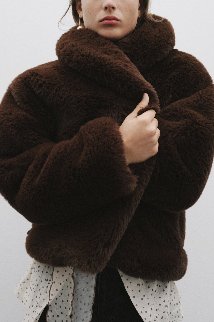 Brown Faux Fur Jacket - 2