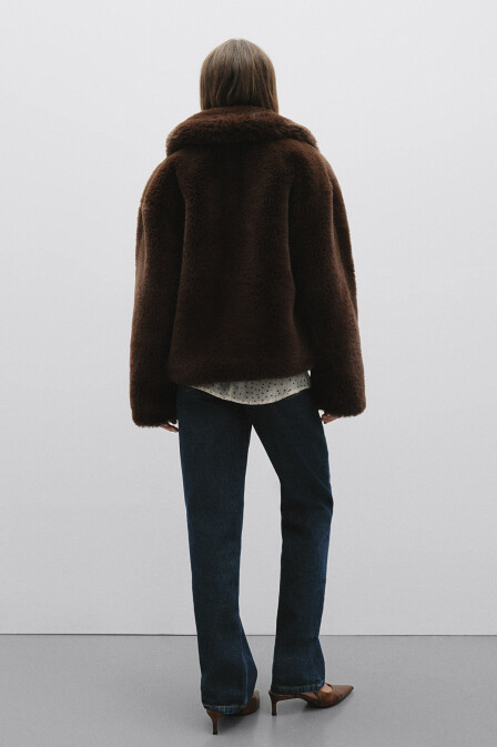 Brown Faux Fur Jacket - 5
