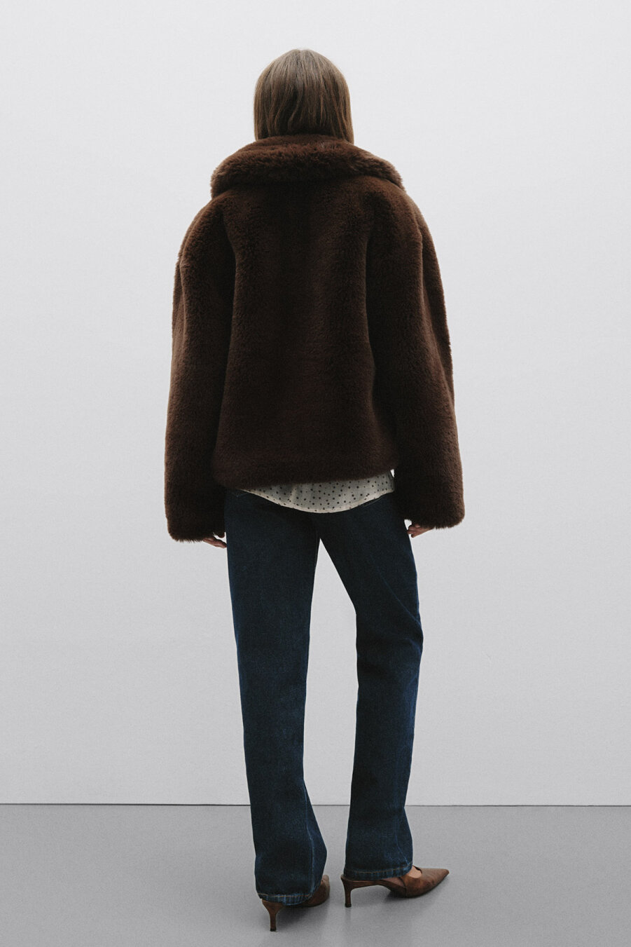 Brown Faux Fur Jacket - 5