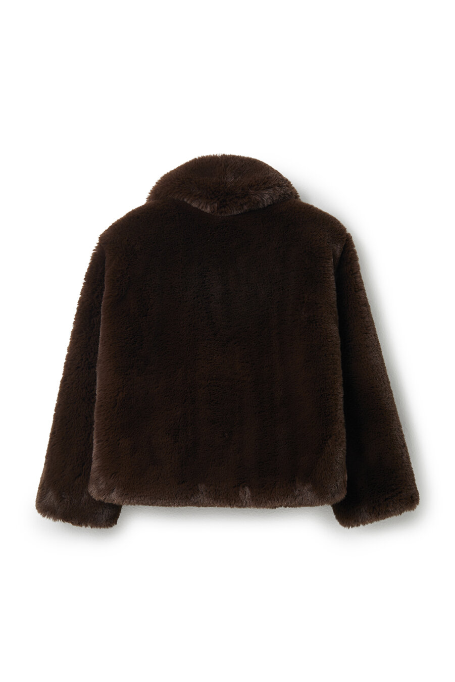 Brown Faux Fur Jacket - 8