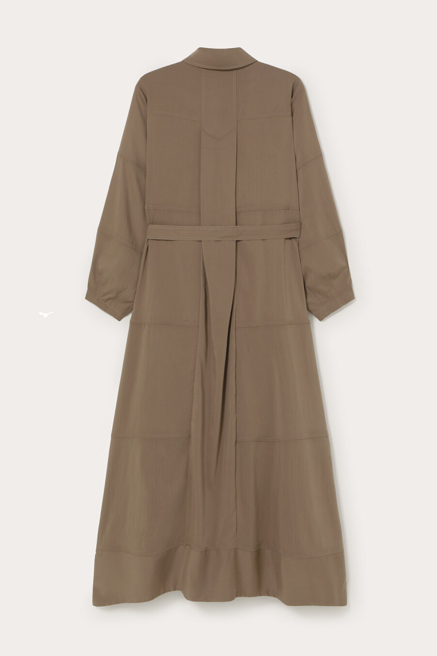 Brown Shirt Dress - 5