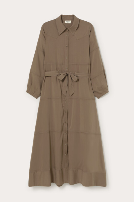Brown Shirt Dress - 2