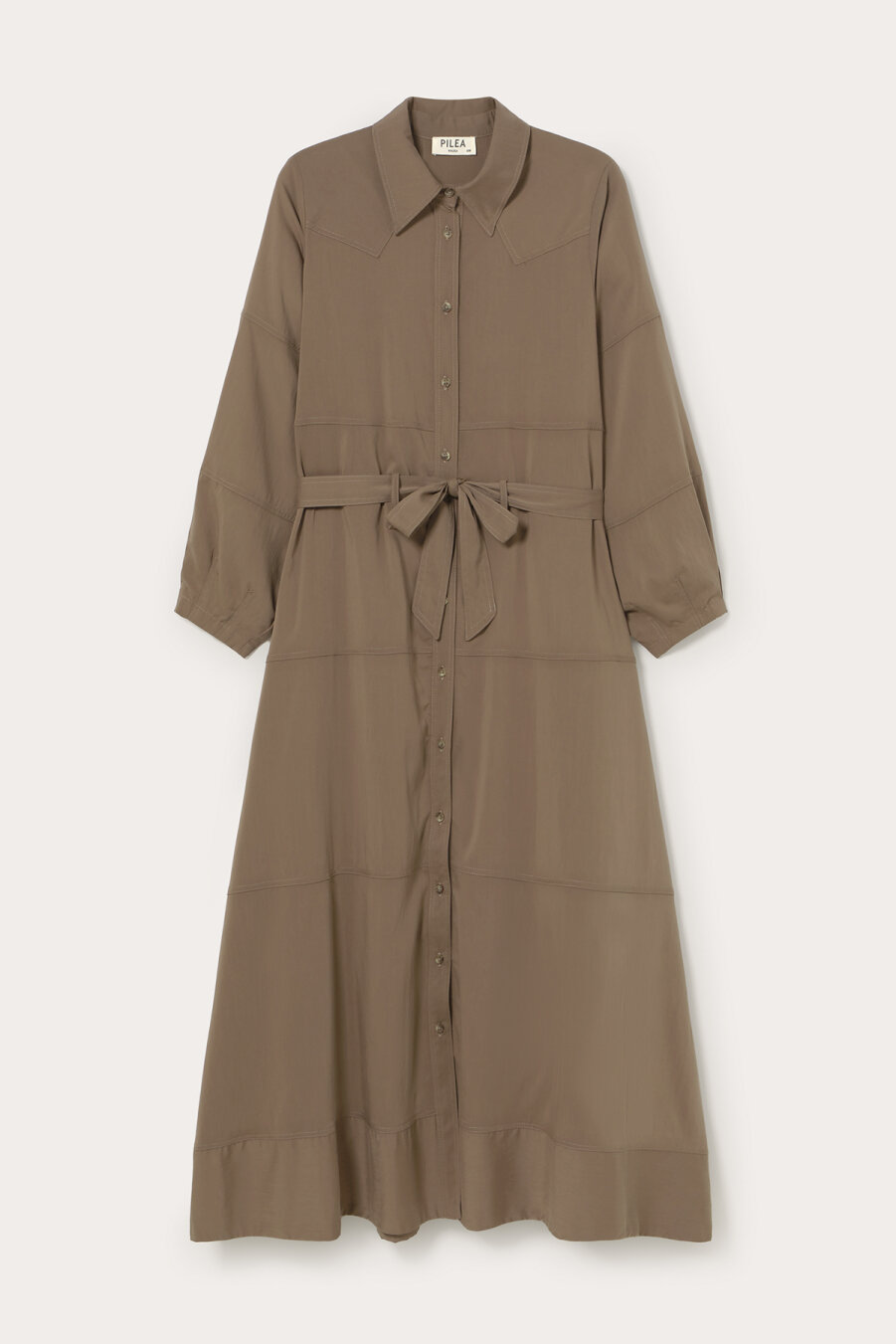 Brown Shirt Dress - 2
