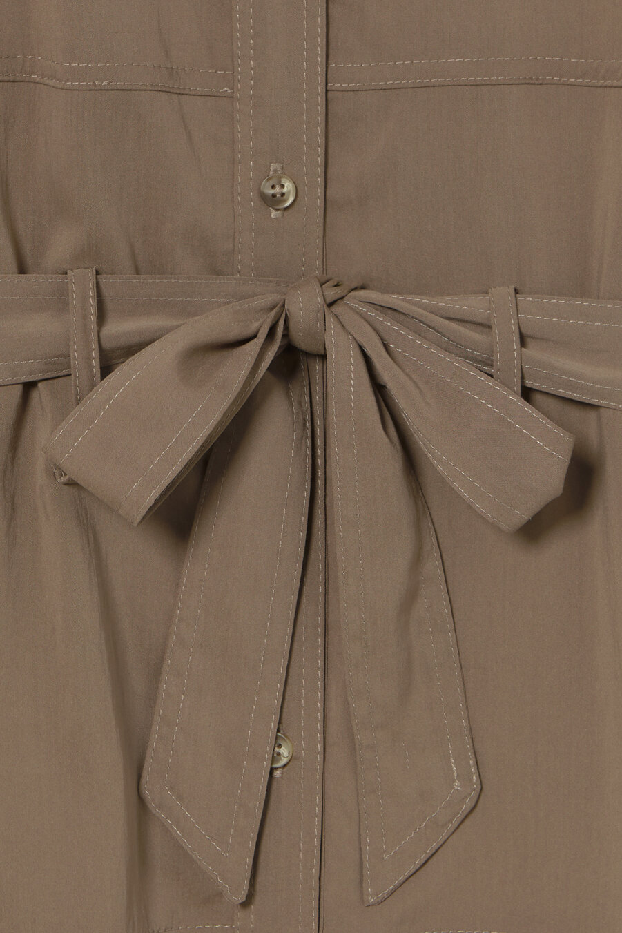 Brown Shirt Dress - 4