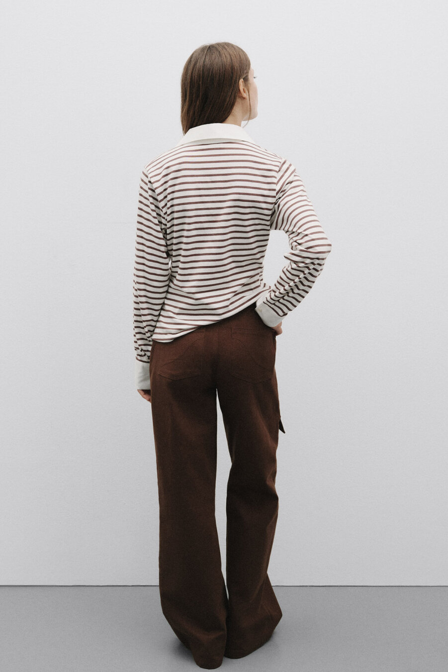 Brown Striped Fit Shirt - 4