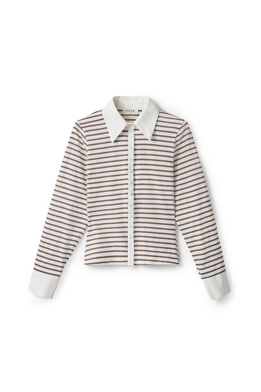 Brown Striped Fit Shirt - 5