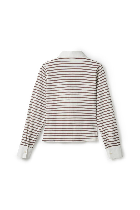 Brown Striped Fit Shirt - 7