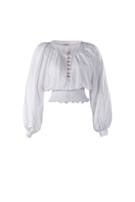 Lia White Cotton Shirt - 1