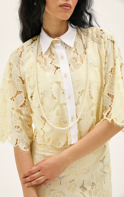 Celeste Lace Mini Shirt - 3