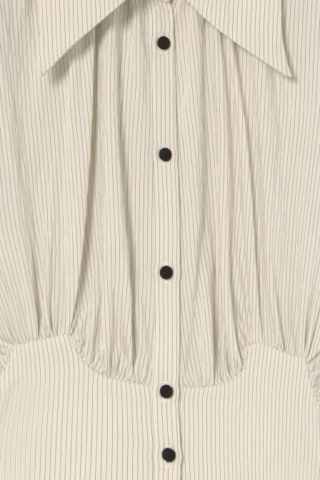 Çizgili Korseli Mini Elbise - 4