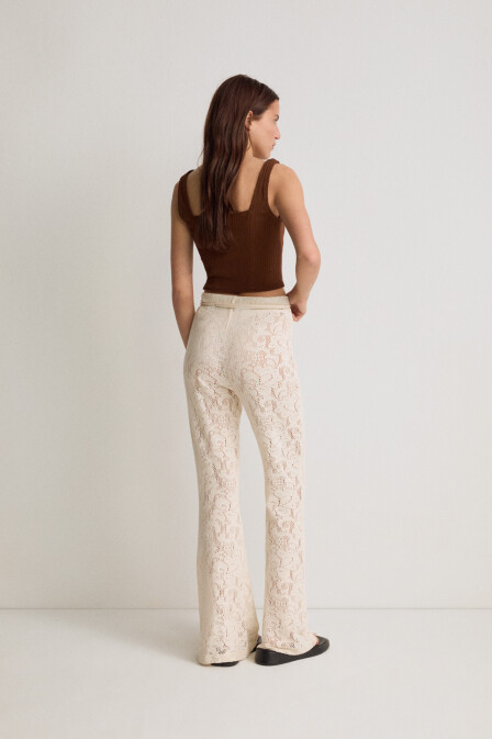 Crochet Flare Leg Trousers - 4