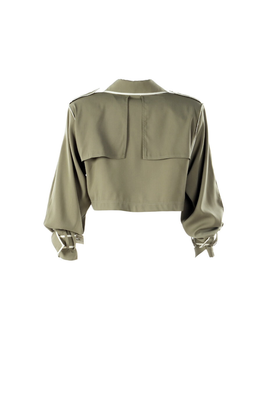 Crop Jacket with Epaulettes - 6