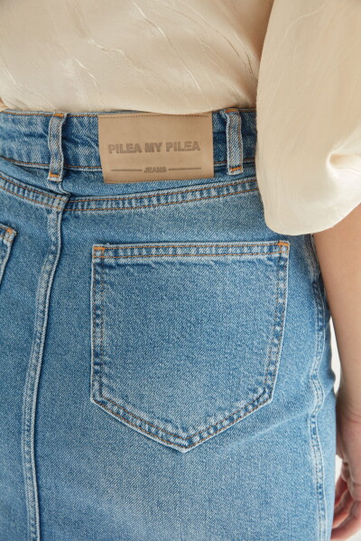 Daisy Blue Denim Skirt - 4