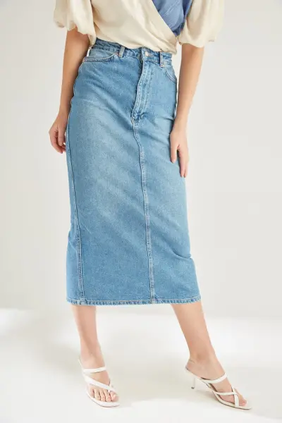 Daisy Blue Denim Skirt - 3