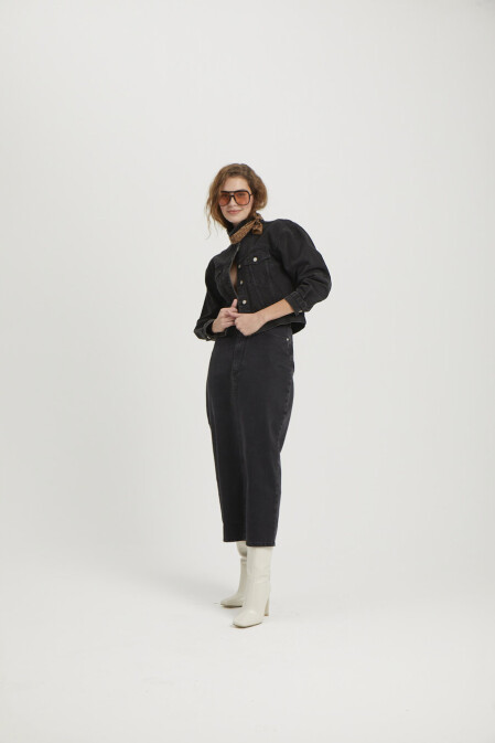 Daisy Siyah Denim Etek - 4