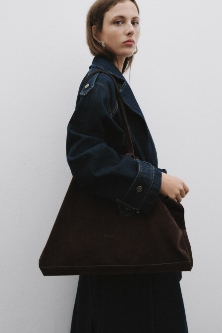Dark Blue Denim Long Trench Coat - 6