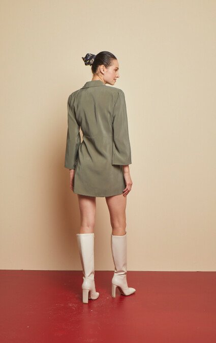 Desire Mini Khaki Dress - 4