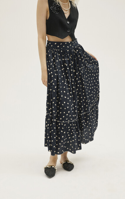 Dianora Cotton Maxi Skirt - 2