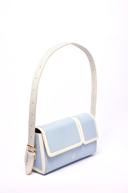 Double Eye Bag - Sky Blue White - 5