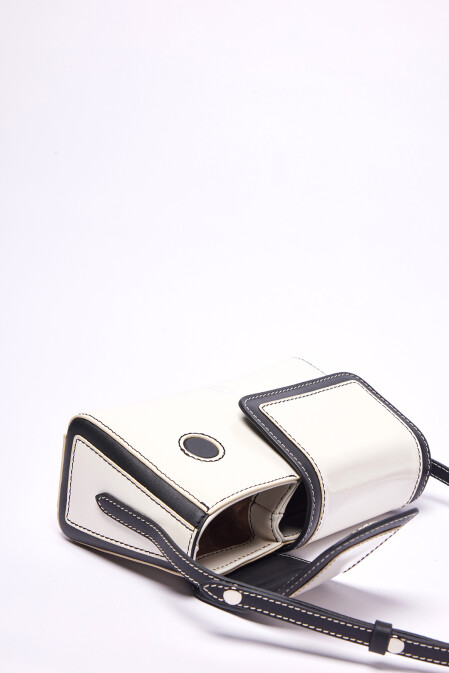 Double Eye Mini Bag - Black White - 3