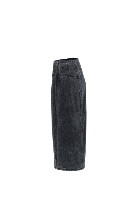 Drew Black Denim Skirt - 2