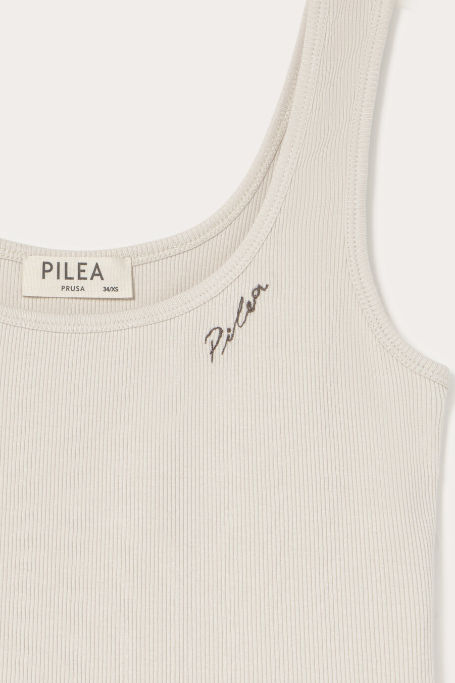 Ecru Embroidered Detailed Thick Strap Tank Top - 4