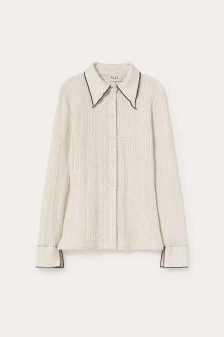 Ekru Nakışlı Gömlek - 2