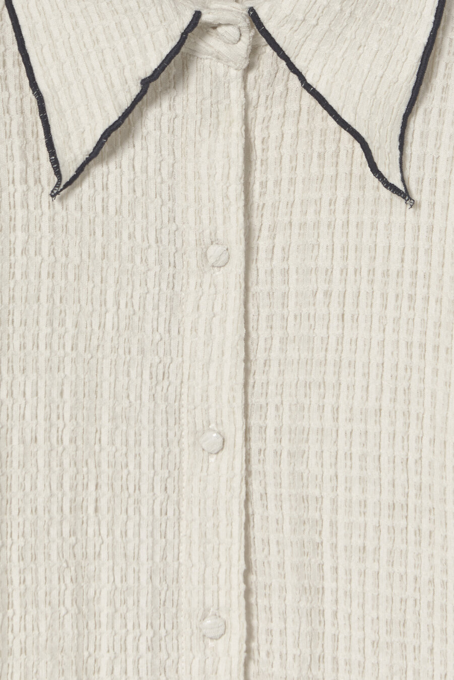 Ekru Nakışlı Gömlek - 4